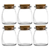 REGENT GLASS ROUND JARS WITH CORK LIDS 6PK, 160ML
