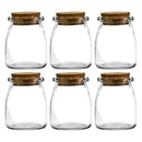 REGENT GLASS JARS ROUND WITH CORK LID 6 PACK, 160ML (70MM DIAX92MM)