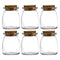 REGENT GLASS JARS ROUND WITH CORK LID 6 PACK, 160ML (70MM DIAX92MM)