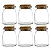 REGENT GLASS JARS ROUND WITH CORK LID 6 PACK, 160ML (70MM DIAX92MM)