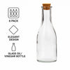 REGENT GLASS OIL/VINEGAR BOTTLES ROUND WITH CORK LIDS 6PK, 300ML