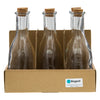 REGENT GLASS OIL/VINEGAR BOTTLES ROUND WITH CORK LIDS 6PK, 300ML