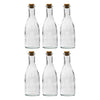 REGENT GLASS OIL/VINEGAR BOTTLES ROUND WITH CORK LIDS 6PK, 300ML