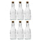 REGENT GLASS OIL/VINEGAR BOTTLE ROUND WITH CORK LID 6 PACK, 300ML (65MM DIAX194MM)