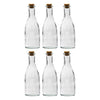 REGENT GLASS OIL/VINEGAR BOTTLE ROUND WITH CORK LID 6 PACK, 300ML (65MM DIAX194MM)