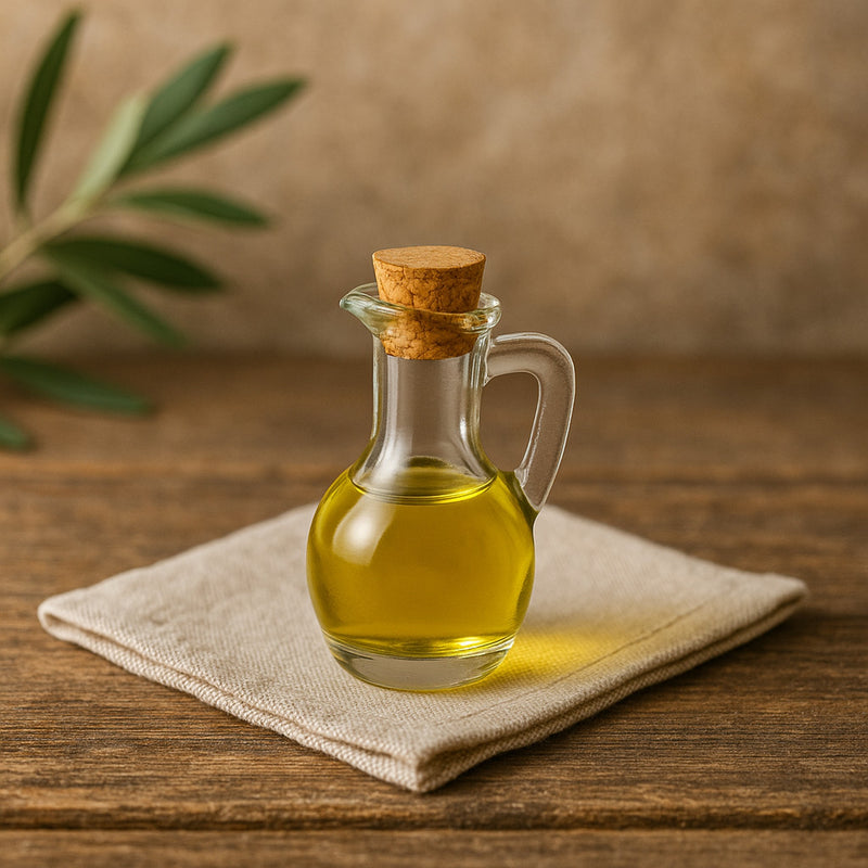 REGENT GLASS OIL/VINEGAR BOTTLE ROUND WITH HANDLE & CORK LID 6PK, 170ML