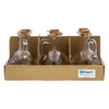 REGENT GLASS OIL/VINEGAR BOTTLES ROUND WITH HANDLE & CORK LIDS 6PK, 170ML