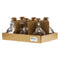 REGENT GLASS OIL/VINEGAR BOTTLE ROUND WITH HANDLE & CORK LID 6 PACK, 170ML (71MM DIAX116MM)