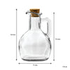 REGENT GLASS OIL/VINEGAR BOTTLES ROUND WITH HANDLE & CORK LIDS 6PK, 170ML