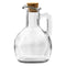 REGENT GLASS OIL/VINEGAR BOTTLE ROUND WITH HANDLE & CORK LID 6 PACK, 170ML (71MM DIAX116MM)
