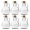REGENT GLASS OIL/VINEGAR BOTTLE ROUND WITH HANDLE & CORK LID 6 PACK, 170ML (71MM DIAX116MM)