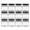 REGENT GLASS SQUARE JAR WITH BLACK LID 12 PACK, 80ML (55X50X50MM)