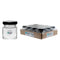 REGENT GLASS SQUARE JAR WITH BLACK LID 12 PACK, 50ML (55X45X45MM)