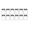 REGENT GLASS SQUARE JAR WITH BLACK LID 12 PACK, 50ML (55X45X45MM)
