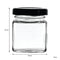 REGENT GLASS SQUARE JAR WITH BLACK LID 12 PACK, 50ML (55X45X45MM)