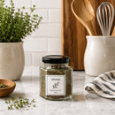 REGENT GLASS HEXAGONAL JARS WITH BLACK LIDS 12PK, 85ML