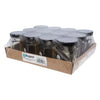 REGENT GLASS HEXAGONAL JAR WITH BLACK LID 12 PACK, 85ML (50MM DIAX75MM)