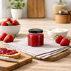 REGENT GLASS HEXAGONAL JARS WITH BLACK LIDS 6PK, 380ML