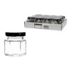 REGENT GLASS HEXAGONAL JARS WITH BLACK LIDS 12PK, 45ML