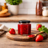 REGENT GLASS HEXAGONAL JARS WITH BLACK LIDS 6PK, 200ML