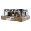 REGENT GLASS HEXAGONAL JARS WITH BLACK LIDS 6PK, 200ML