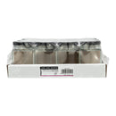 REGENT GLASS HEXAGONAL JAR WITH BLACK LID 12PK, 130ML