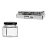 REGENT GLASS HEXAGONAL JARS WITH BLACK LIDS 12PK, 60ML