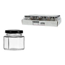 REGENT GLASS HEXAGONAL JAR WITH BLACK LID 12PK, 60ML
