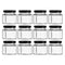 REGENT GLASS HEXAGONAL JAR WITH BLACK LID 12 PACK, 60ML