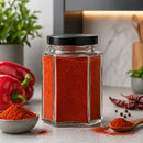 REGENT GLASS HEXAGONAL JAR WITH BLACK LID 6PK, 730ML