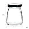 REGENT GLASS ROUND JARS WITH BLACK LIDS 12PK, 100ML