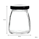REGENT GLASS ROUND JAR WITH BLACK LID 12 PACK, 100ML