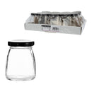 REGENT GLASS ROUND JAR WITH BLACK LID 12PK, 100ML