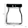 REGENT GLASS ROUND JARS WITH BLACK LIDS 12PK, 50ML