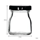 REGENT GLASS ROUND JAR WITH BLACK LID 12 PACK, 50ML
