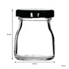 REGENT GLASS ROUND JAR WITH BLACK LID 12 PACK, 50ML