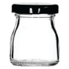 REGENT GLASS ROUND JARS WITH BLACK LIDS 12PK, 50ML