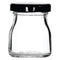 REGENT GLASS ROUND JAR WITH BLACK LID 12 PACK, 50ML