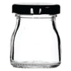 REGENT GLASS ROUND JAR WITH BLACK LID 12 PACK, 50ML
