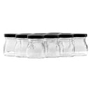 REGENT GLASS ROUND JAR WITH BLACK LID 12 PACK, 50ML