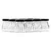 REGENT GLASS ROUND JAR WITH BLACK LID 12 PACK, 50ML