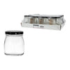 REGENT GLASS ROUND JAR WITH BLACK LID 12PK, 180ML
