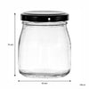 REGENT GLASS ROUND JARS WITH BLACK LIDS 12PK, 180ML