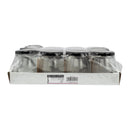 REGENT GLASS ROUND JAR WITH BLACK LID 12PK, 180ML