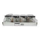 REGENT GLASS ROUND JAR WITH BLACK LID 12PK, 180ML