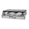 REGENT GLASS SQUARE JARS WITH BLACK LIDS 12PK, 150ML
