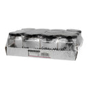REGENT GLASS SQUARE JAR WITH BLACK LID 12PK, 150ML
