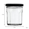 REGENT GLASS FACETED JAR WITH BLACK LID 6 PACK, 200ML