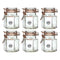REGENT GLASS HEXAGONAL HERMETIC JARS WITH ROSE GOLD CLIP 6 PACK, 100ML