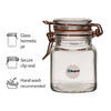 REGENT SQUARE HERMETIC GLASS JARS WITH ROSE GOLD CLIP 6PK, 100ML